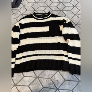 Black and white striped sweater